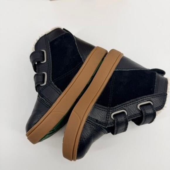 Ugg Rennon Black Leather Hook and Loop High Top Sneaker Bootie Shoe Toddler 8 - Picture 6 of 12